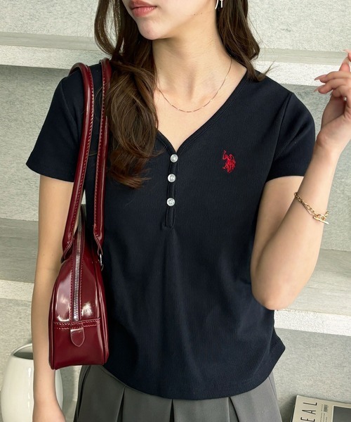 260325 GeeRA別注 X U.S. POLO ASSN. 亨利領涼感TEE