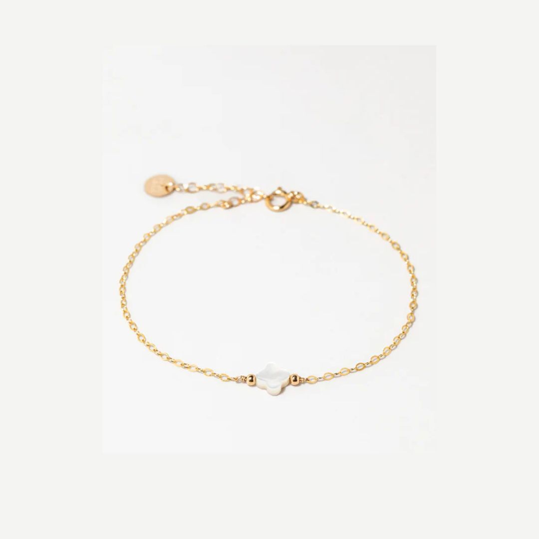 1YA0326-072 [YAY PARIS] Swan Star Bracelet - Mother of Pearl Rolled Gold #200emsw102 (EU)