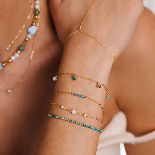 1YA0326-073 [YAY PARIS] Chance Bracelet - Cultured Pearls Gold #22AHC-200inch101 (EU)