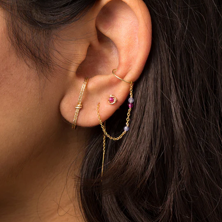 1YA0326-207 [YAY PARIS] Illusion Sparkle EarringLaminated Gold #22AHC-303ilec100 (EU)