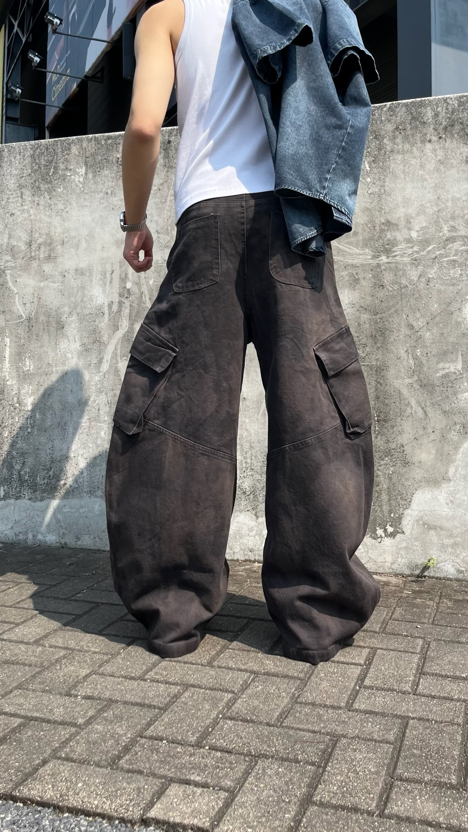 雲霧迷彩彎刀寬褲