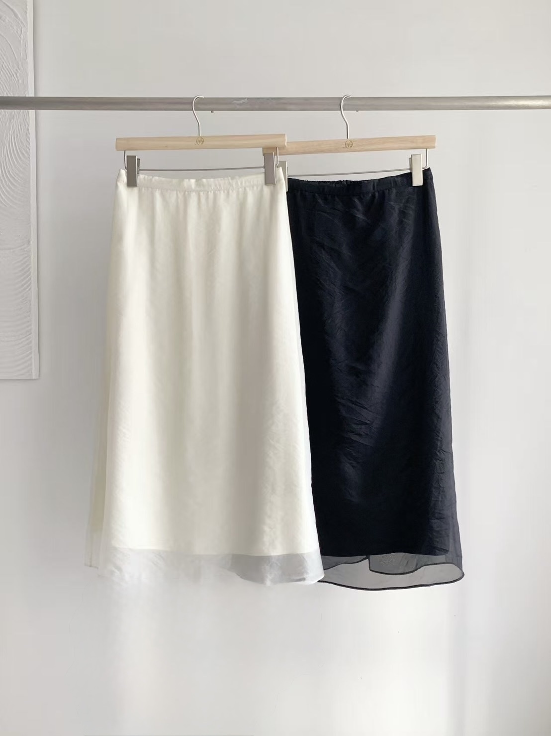 韓國浪漫雙層半身紗裙