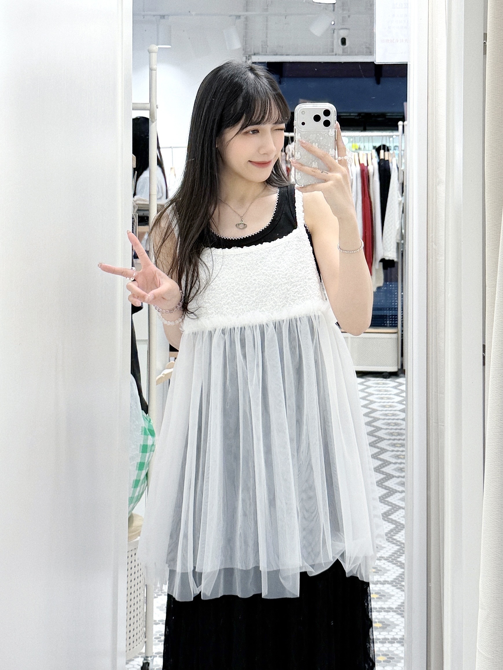 EA1242｜仙氣飄飄透明紗紗吊帶‧₊𓏲 ๋࣭🎐