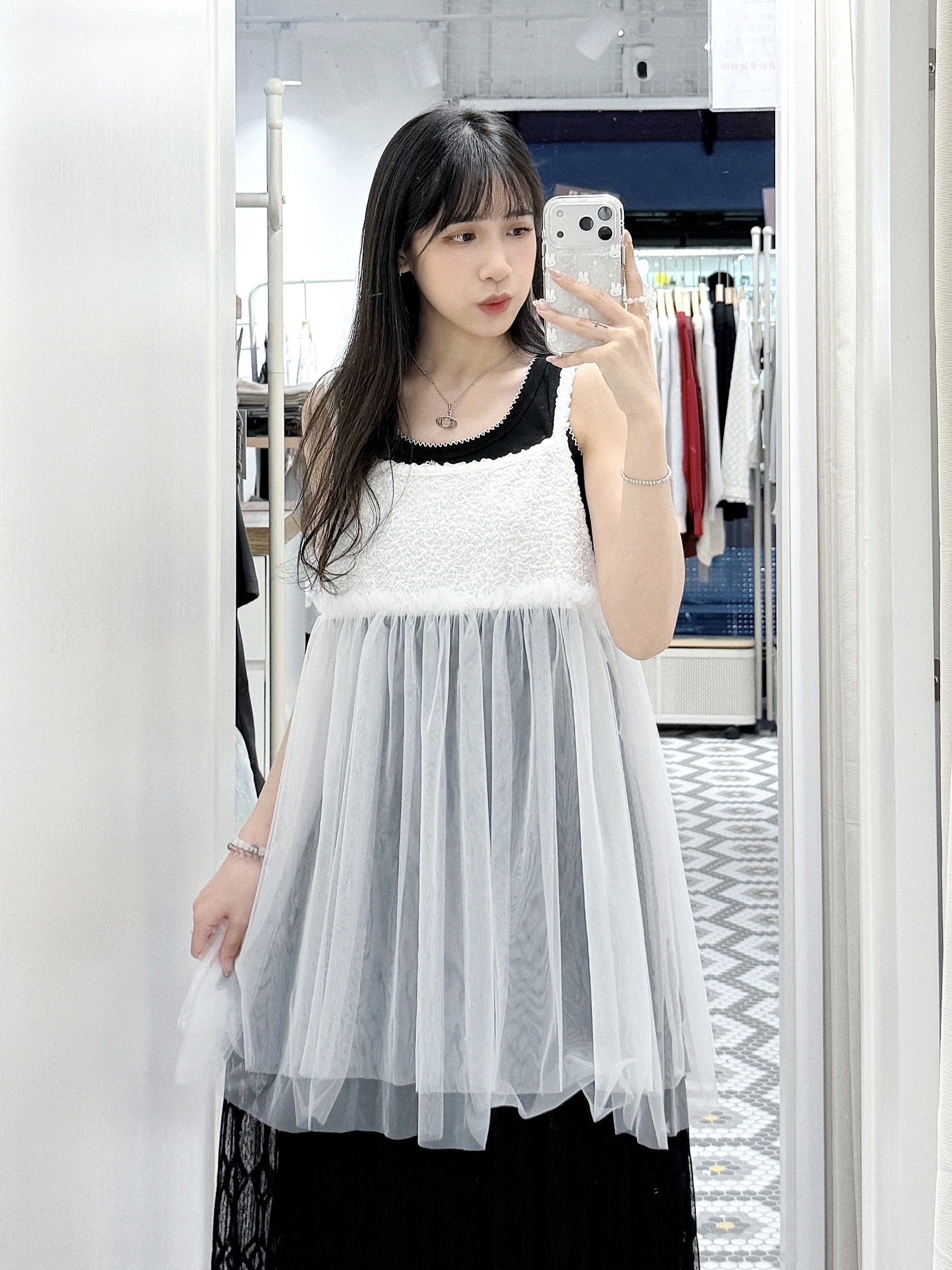 EA1242｜仙氣飄飄透明紗紗吊帶‧₊𓏲 ๋࣭🎐