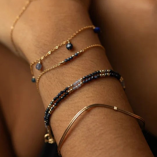 1YA0326-075 [YAY PARIS] Thea Bracelet - Sapphire Gold #24SSC-200emth123 (EU)