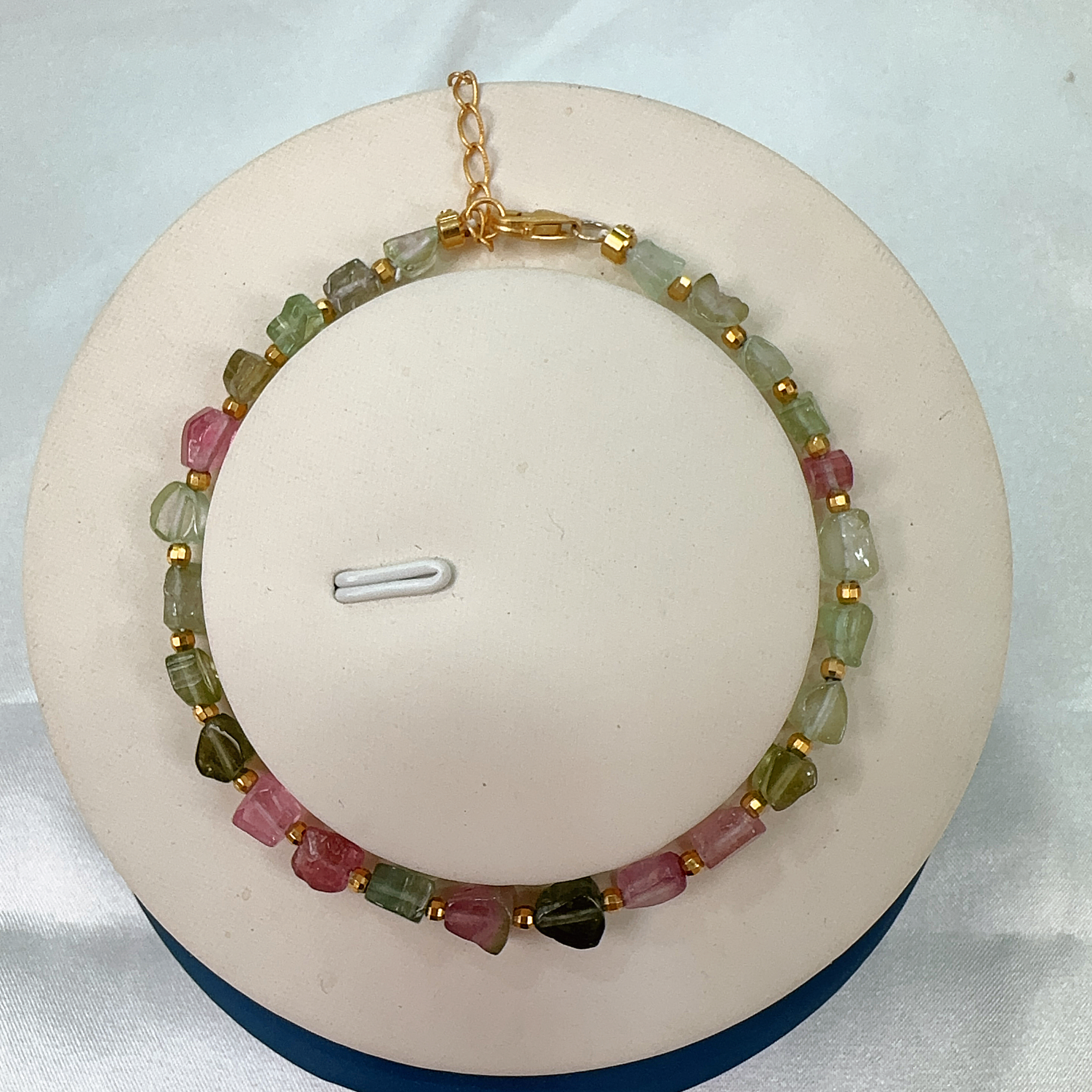 (CD1) 高貨糖心西瓜碧璽手鏈（S925） - #水晶 #2503S