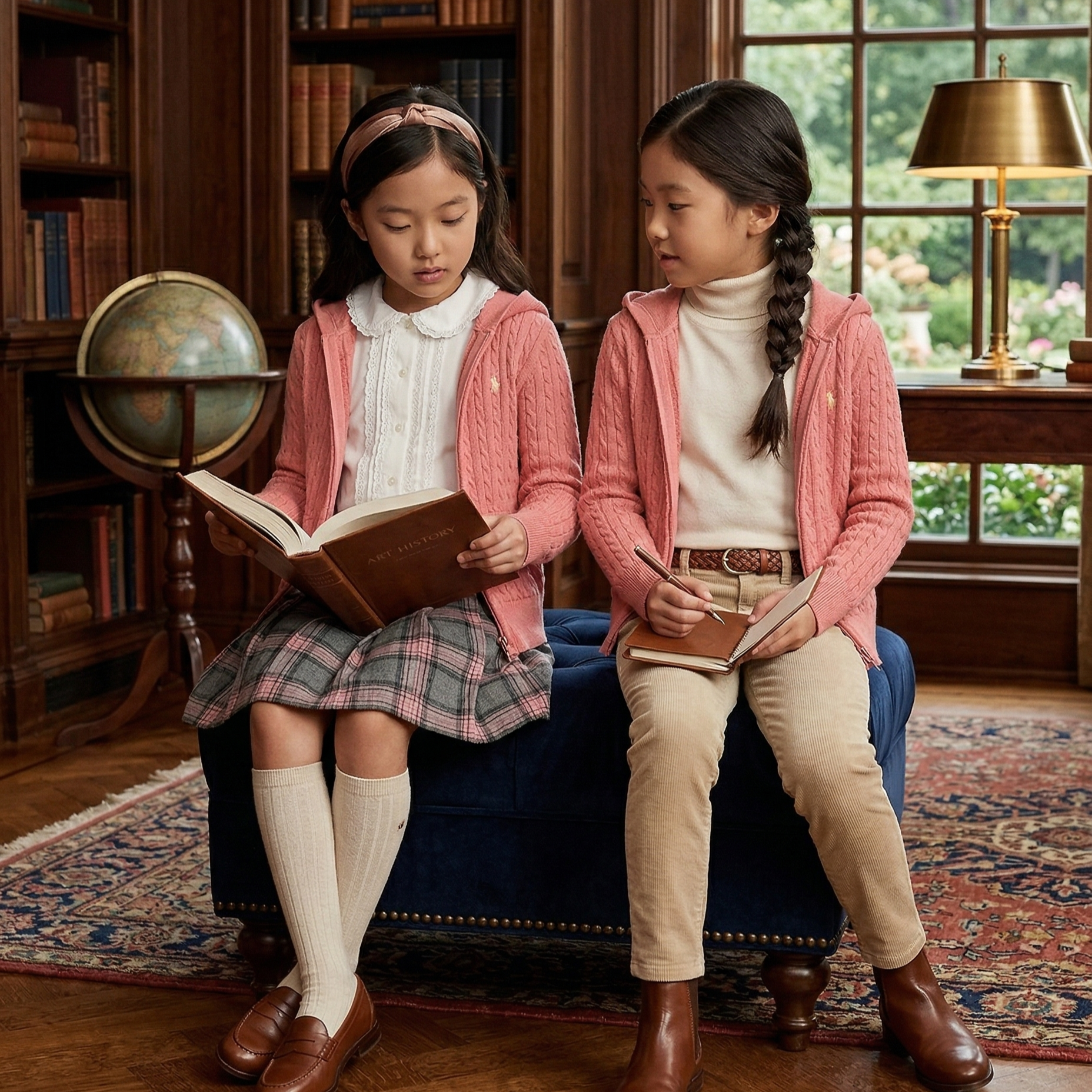 【預購】 Polo Ralph Lauren H032511 女童經典微絞花連帽拉鏈外套