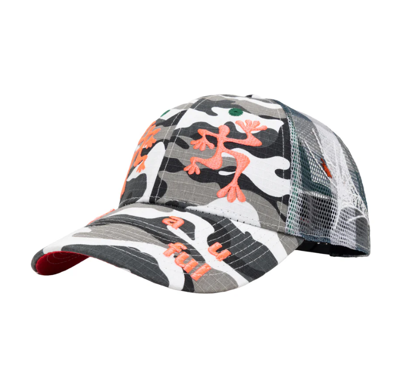 b.Eautiful Biyu Hat (Black White Camo / Buffalo Check)