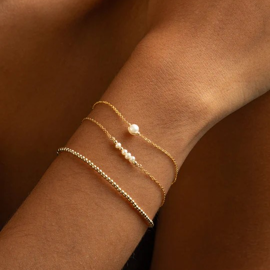 1YA0326-077 [YAY PARIS] Thea Bracelet - Cultured Pearls Gold #24SSC-200emth101 (EU)