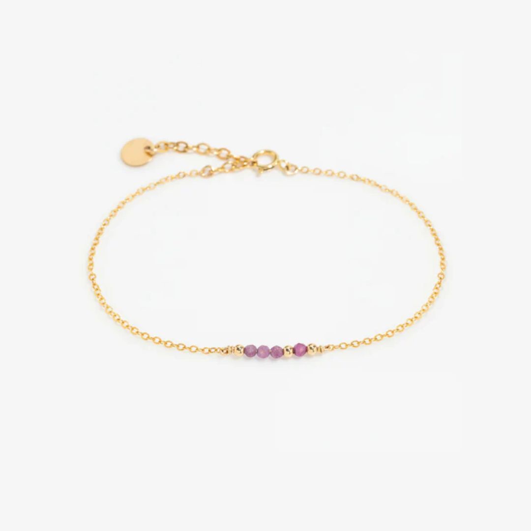 1YA0326-078 [YAY PARIS] Thea Bracelet - Ruby Gold #24SUK-200emth130 (EU)