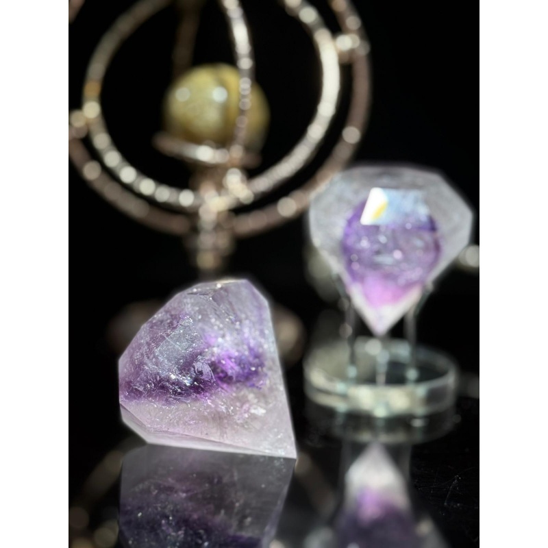 HKCG0327-026 超高品質玻利維亞紫水晶鑽石 57mm x 52mm (A26)