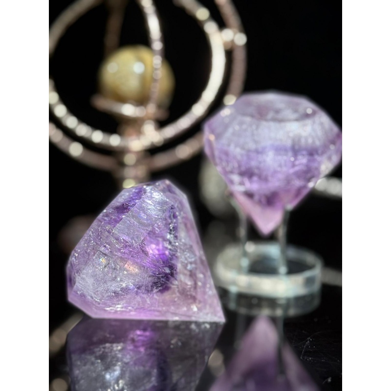 HKCG0327-027 超高品質玻利維亞紫水晶鑽石 L size (A27)