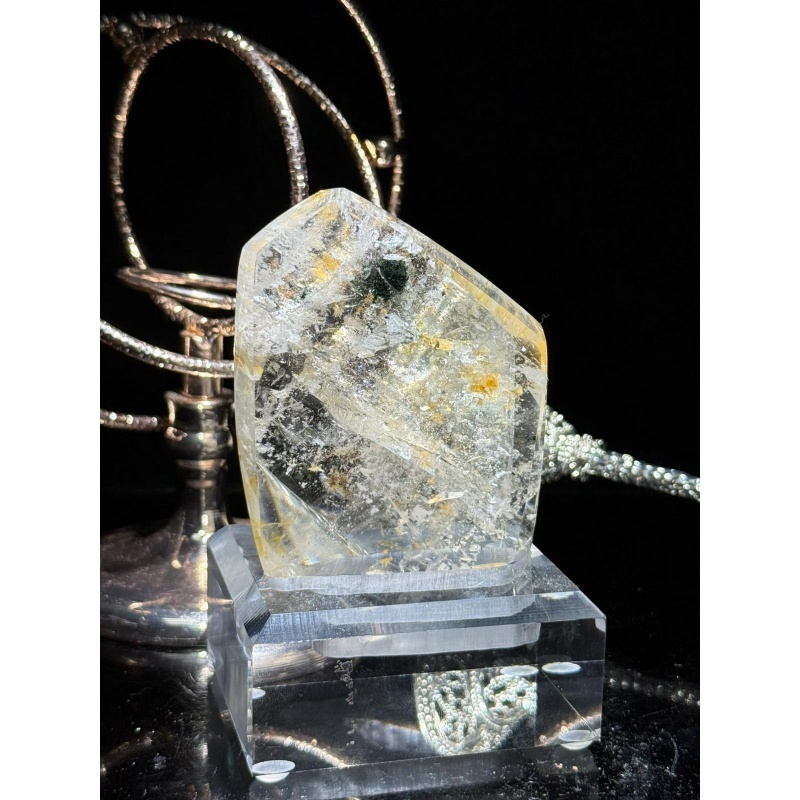 HKCG0327-061 綠幽黃膠花晶品擺件事業財富之石 (A61)