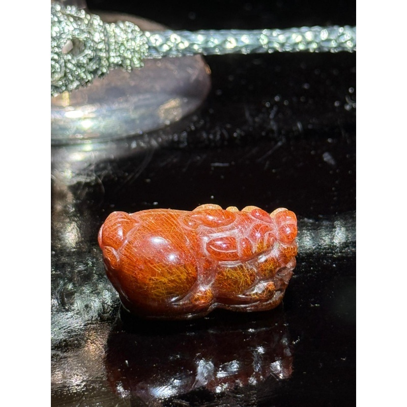 HKCG0327-079 稀有珍品 雙色紅銅髮貔貅 (A79)