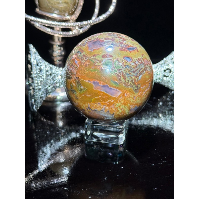 HKCG0327-081 紅金錢瑪瑙 稀有 66mm (A81)