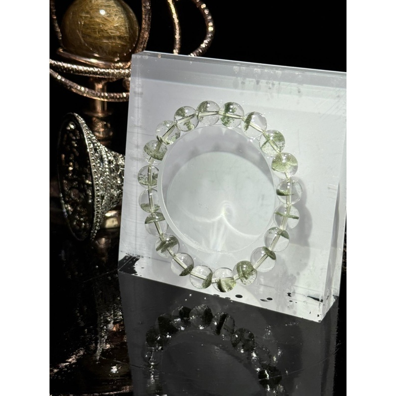 HKCG0327-091 a晶體半盤綠幽靈 9.5 mm (A91)