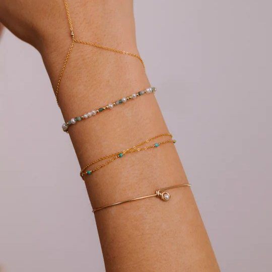 1YA0326-079 [YAY PARIS] Pina Cuff - Cultured Pearls Gold #5cqsi101 (EU)