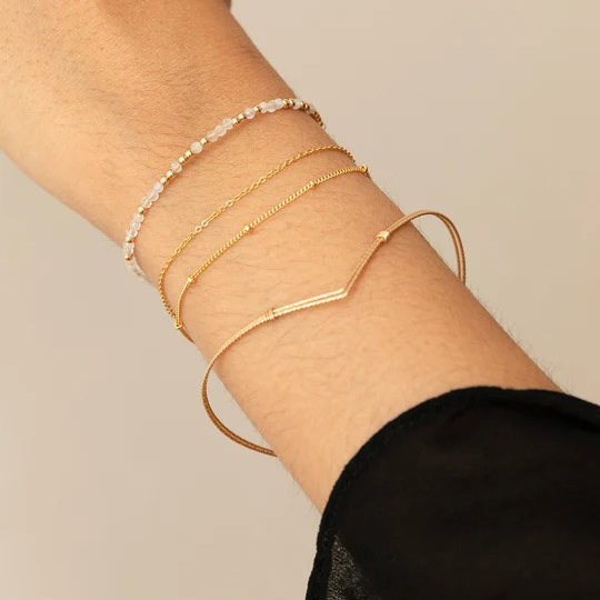 1YA0326-082 [YAY PARIS] Double Satellite Strap Gold #3sadb100 (EU)