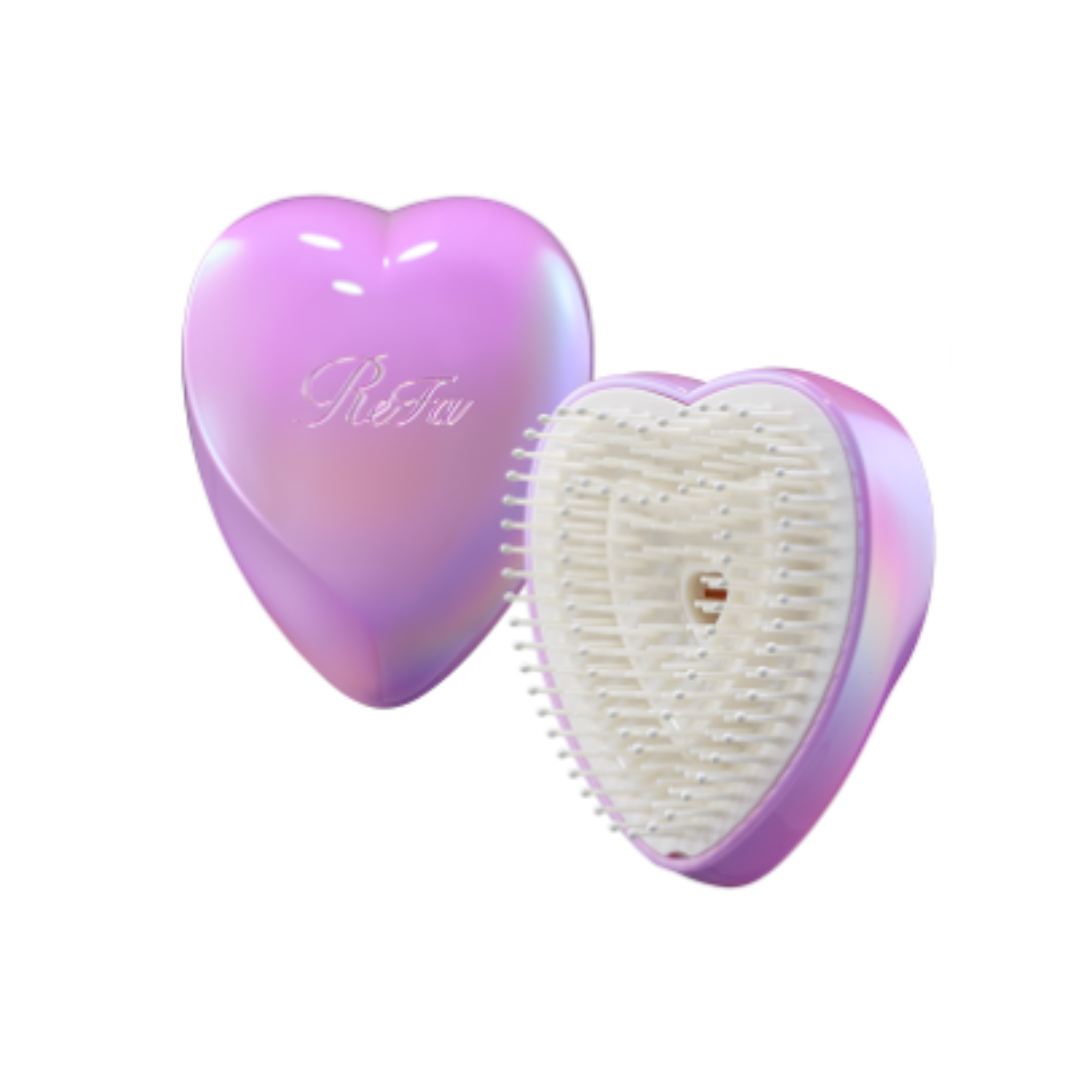 ReFa HEART BRUSH Mini 心型光澤感美髮梳<迷你版>(Neon Purple/Neon White)