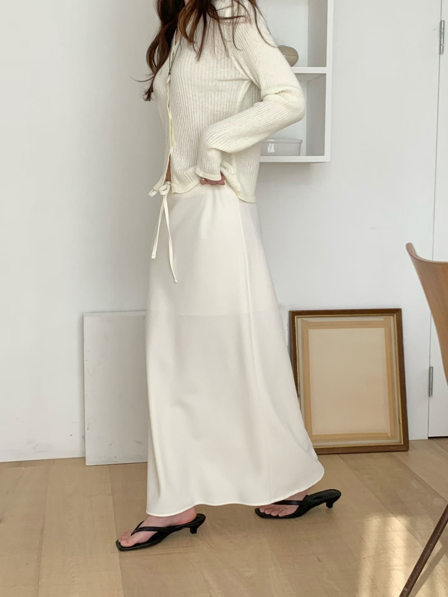 #228N721 長期主義! 輕珍珠流光微散裙