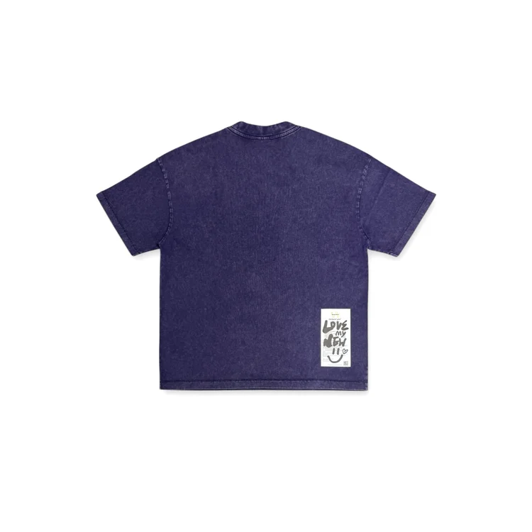2nd Closet "I Love Milkshake" Washed T-shirt - PURPLE | TE13