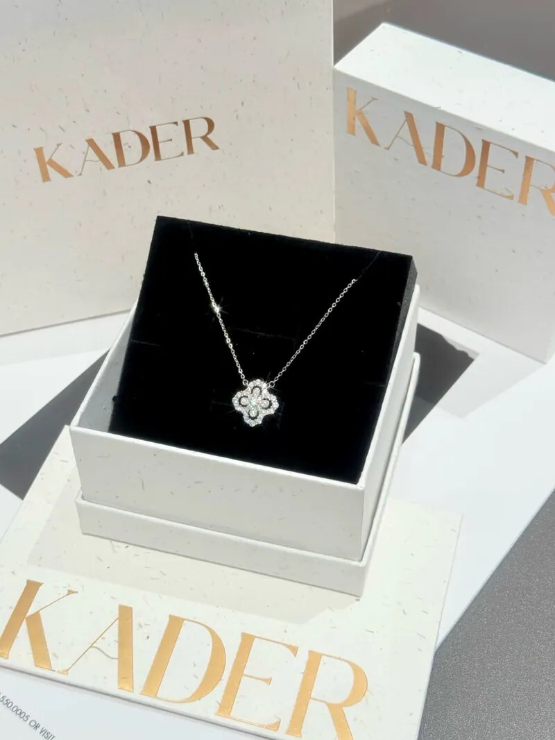KADER 鏤空 幸運草 項鍊 三色