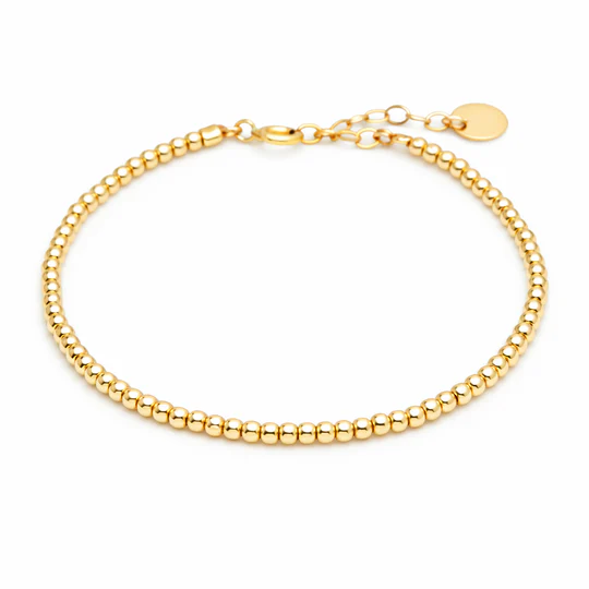 1YA0326-085 [YAY PARIS] Beaded Queen Bracelet Rolled Gold #23SSC-201siqu100 (EU)