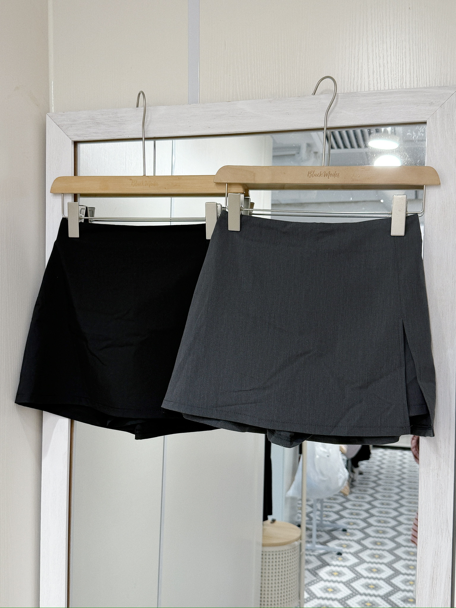 D0530｜西裝料小開衩短裙褲୨୧ ‧₊˚ ⋅