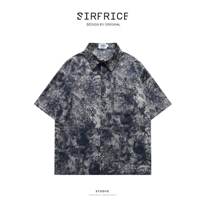 花襯衫 暗黑風 街頭穿搭