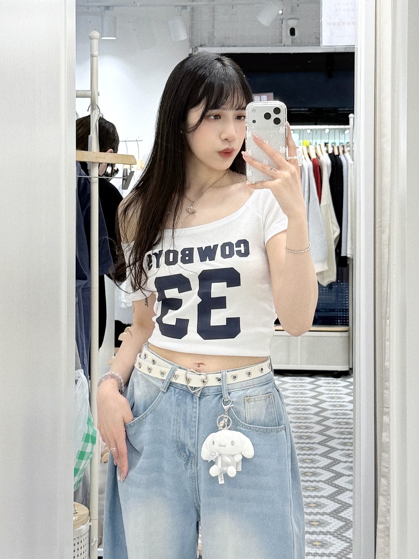 T1330｜大圓領COWBOYS 33 薄薄短袖上衣