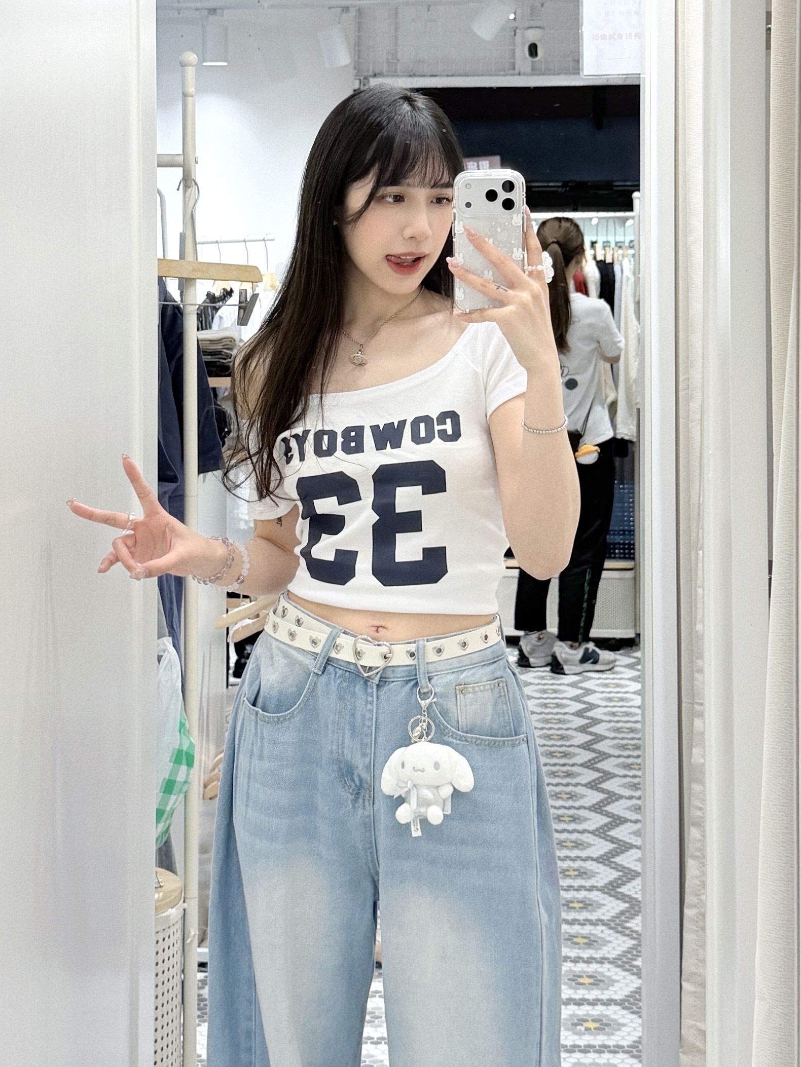 T1330｜大圓領COWBOYS 33 薄薄短袖上衣