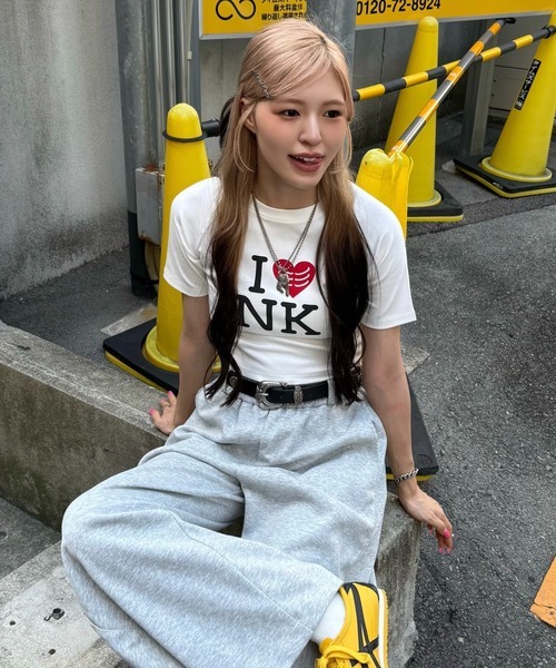 【預購】J0325605 　ROOP TOKYO x Scoliosis Neki 聯名款　I LOVE NK 迷你T卹