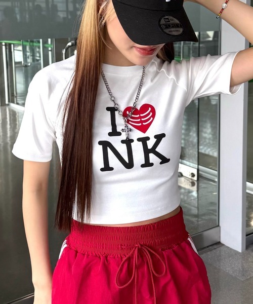 【預購】J0325605 　ROOP TOKYO x Scoliosis Neki 聯名款　I LOVE NK 迷你T卹