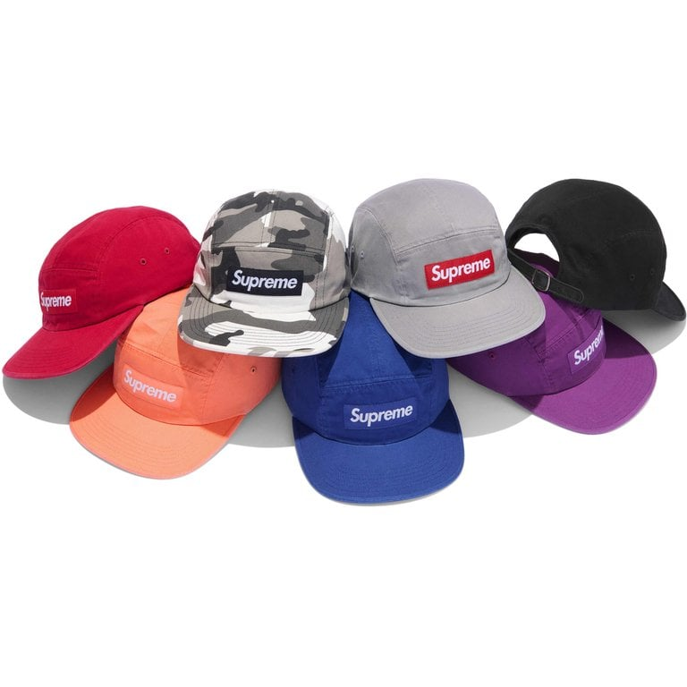 2026SS SUPREME Washed Chino Twill Camp Cap 貼布 皮革扣 BOX LOGO 帽子 五分割帽 現貨