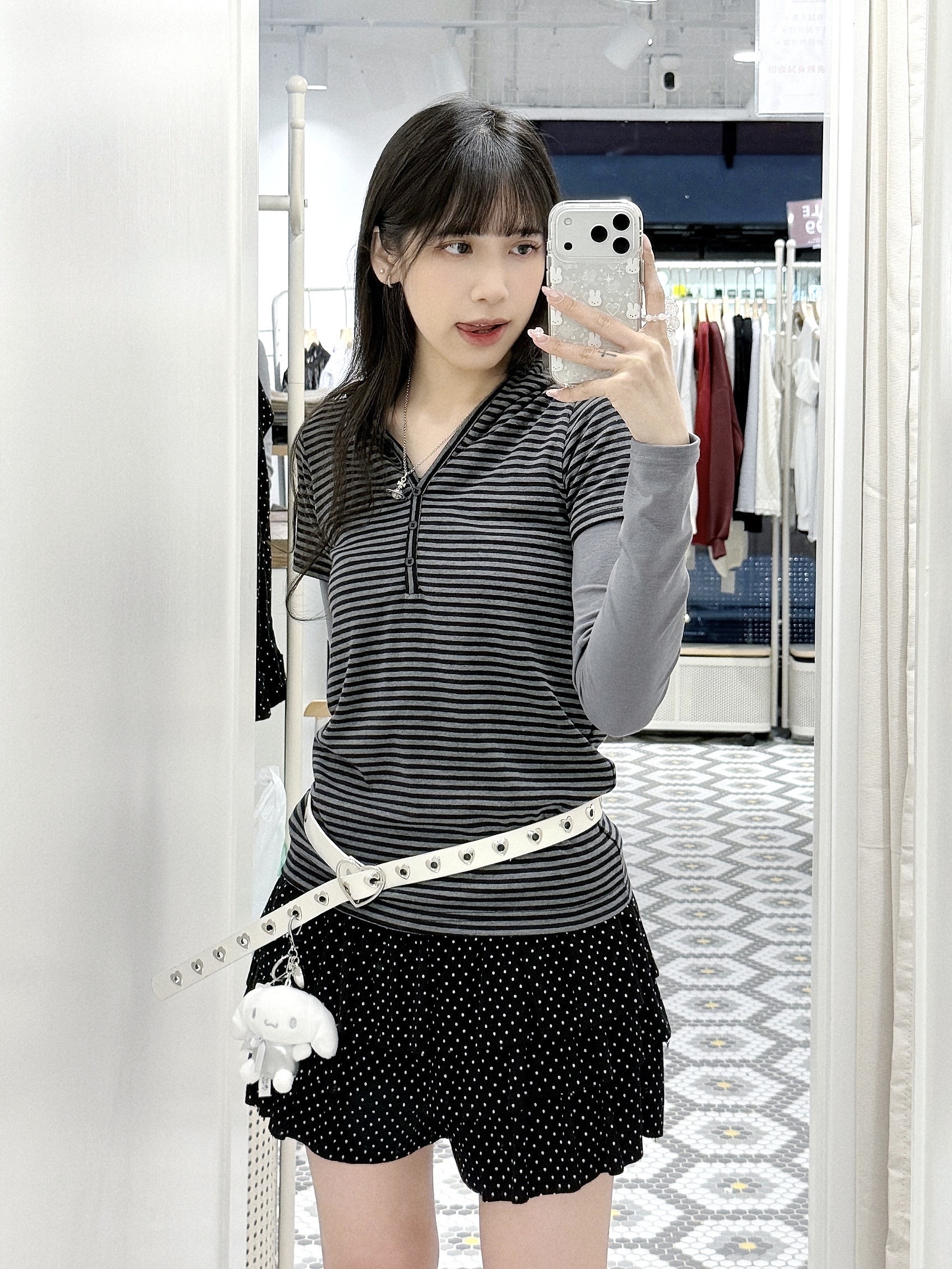 A0112｜型格心型銀圈扣皮帶