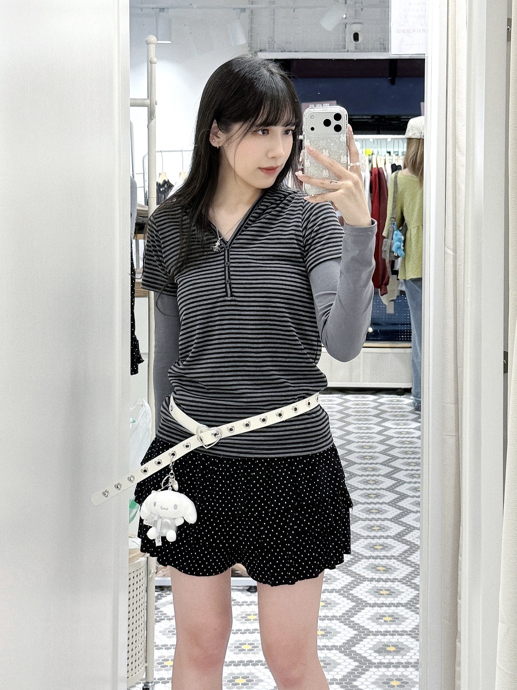 A0112｜型格心型銀圈扣皮帶