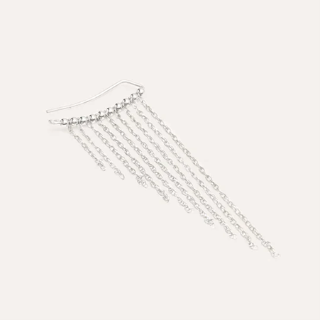 1YA0326-224 [YAY PARIS] Large Fringed Climber Silver #8frgm200 (EU)