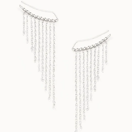 1YA0326-224 [YAY PARIS] Large Fringed Climber Silver #8frgm200 (EU)
