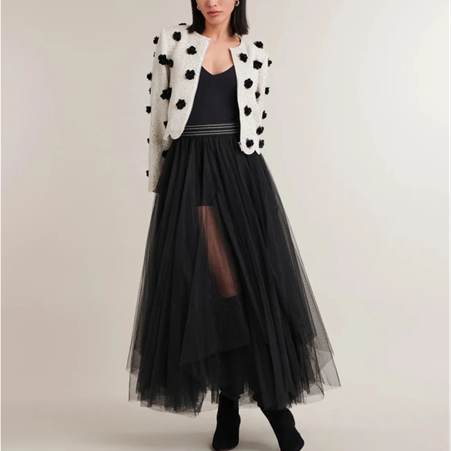 1AF0323-349 [ANNE FONTAINE] Panache Skirt Black (EU)