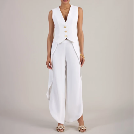 1AF0323-348 [ANNE FONTAINE] Meldrey Pants White (EU)