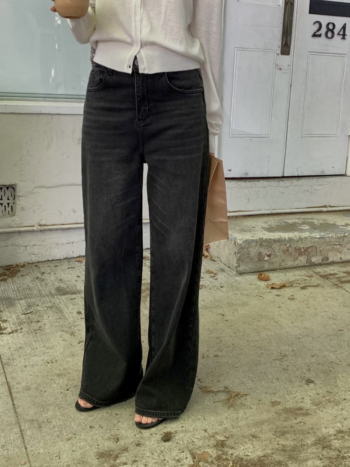 U13 煙灰黑牛仔褲S/M/L