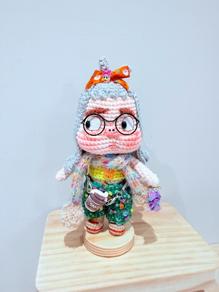 多色兩件式服裝醜娃吊飾-47號『約12-15cm』