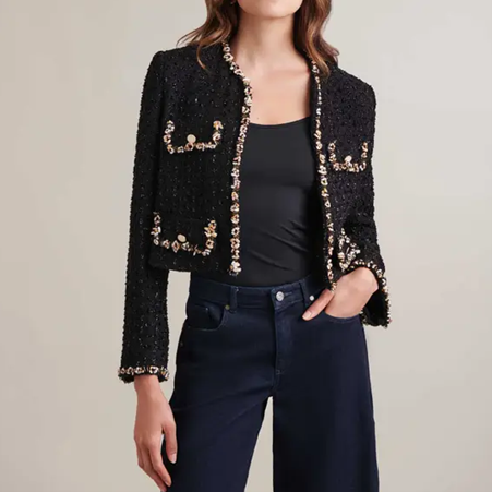 1AF0323-342 [ANNE FONTAINE] Juliena Jacket Black (EU)