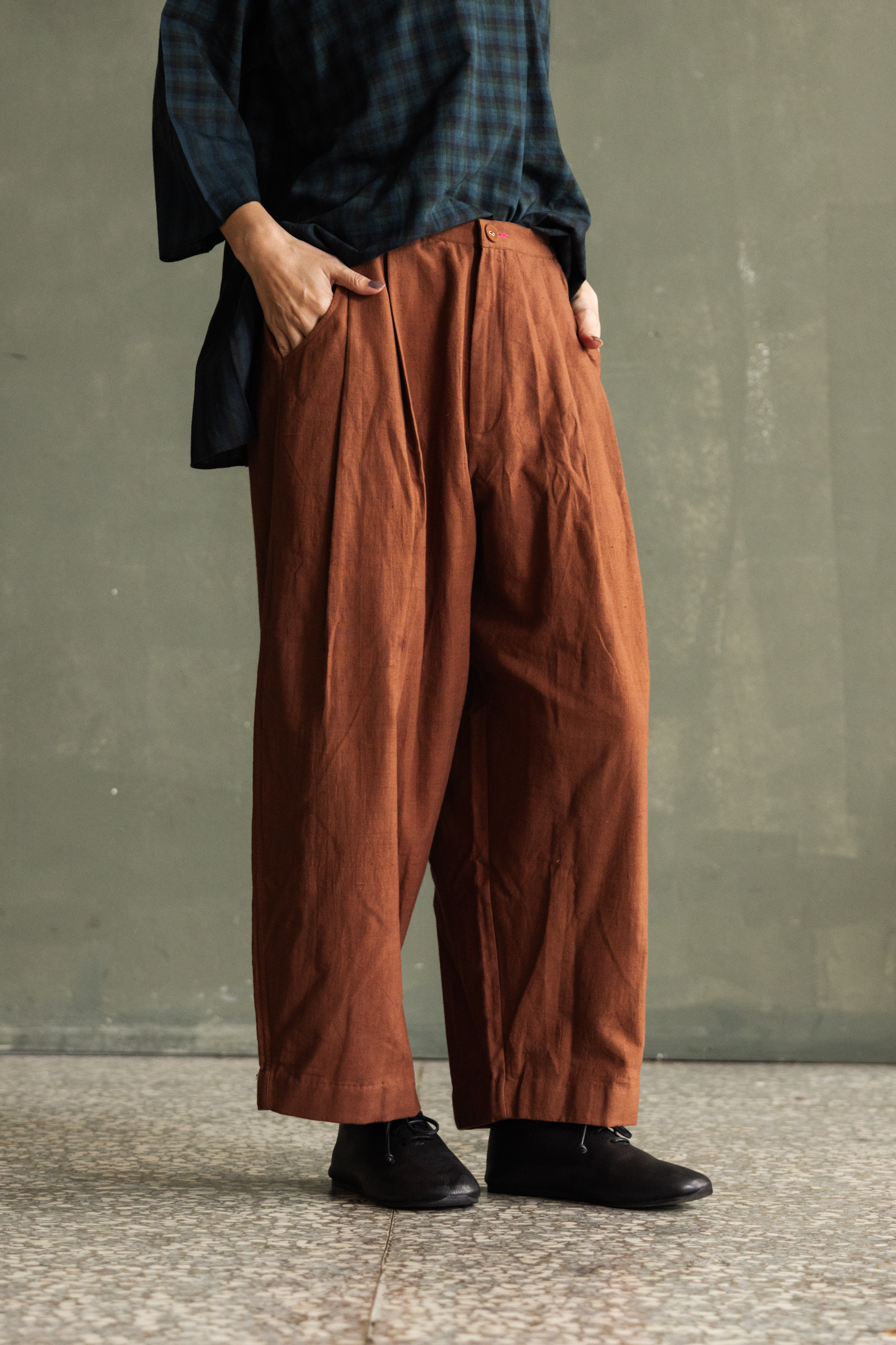 【Kilchu】Bunai pleated pants_Brown