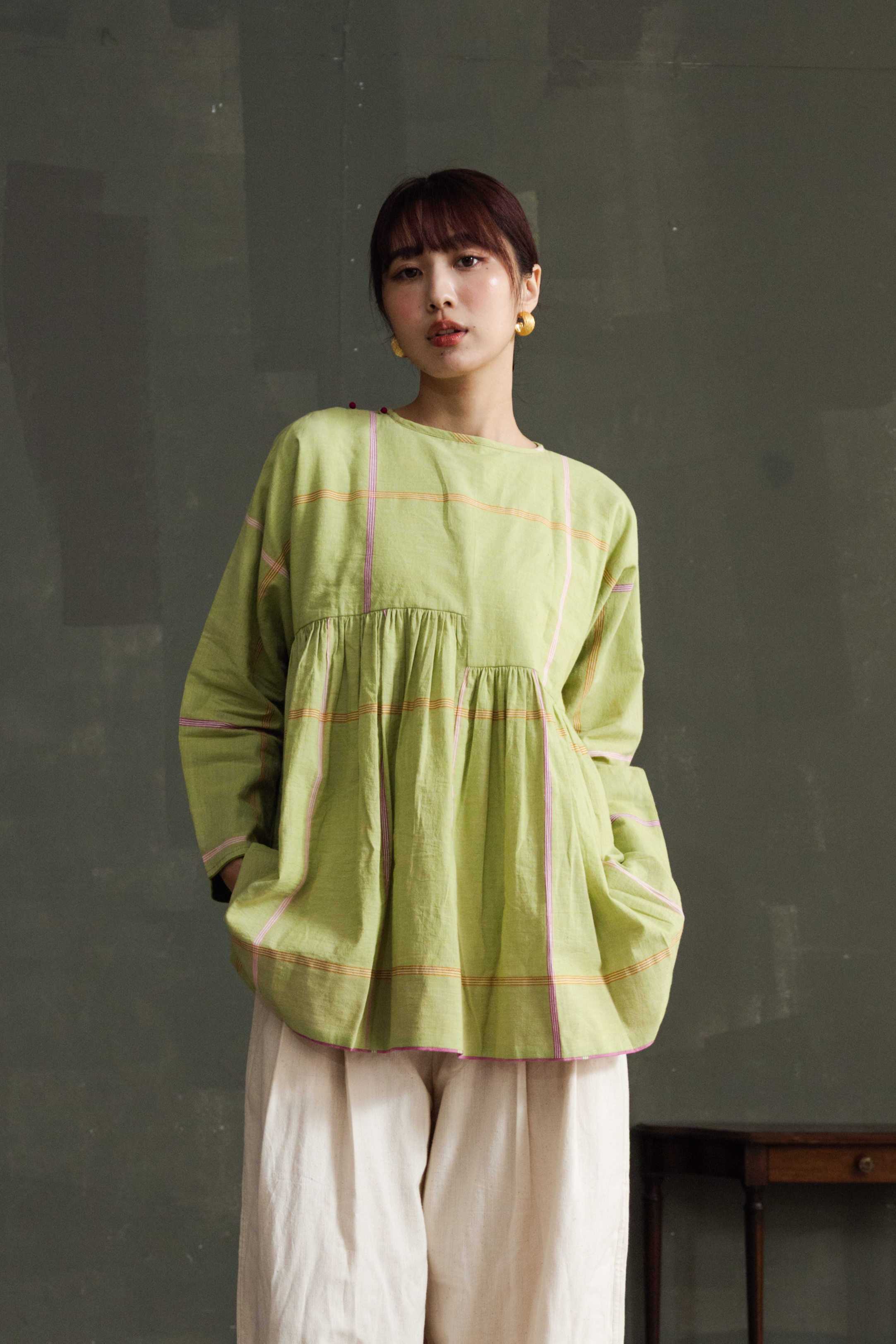 【Kilchu】Rumal checks Top _Green
