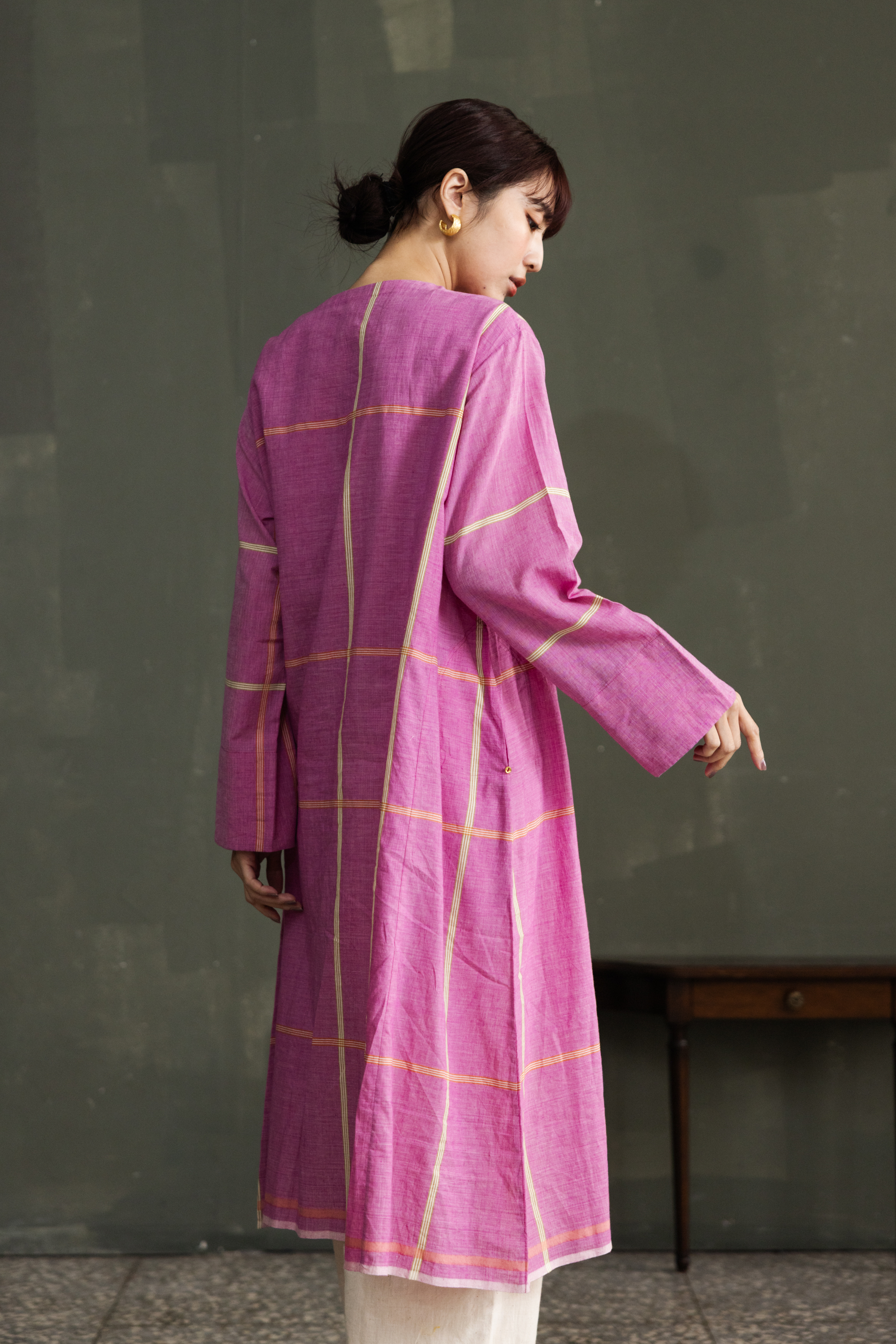 【Kilchu】Rumal checks Kurta _Pink