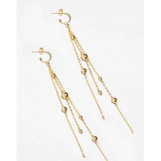 1YA0326-226 [YAY PARIS] Maia Creole Earrings Laminated Gold #24AHC-301trma100 (EU)