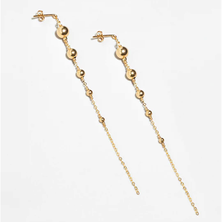 1YA0326-227 [YAY PARIS] Maia Chip Earrings Laminated Gold #24AHC-300sima100 (EU)