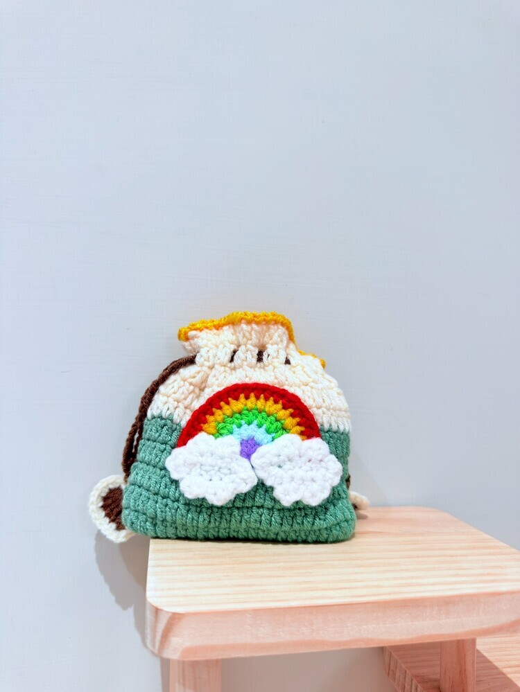 彩虹雲朵束口袋((色系隨機))