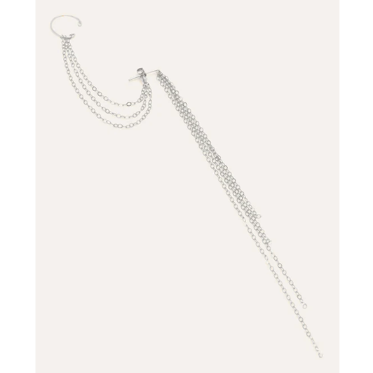 1YA0326-230 [YAY PARIS] Triple Chain Ear Cuff Silver #23AHC-340trcn200 (EU)